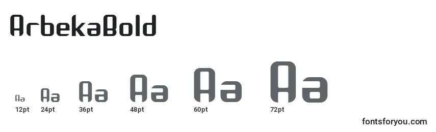 ArbekaBold Font Sizes