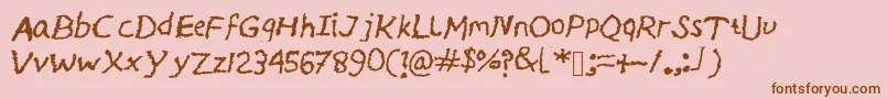 Шрифт Moody – коричневые шрифты на розовом фоне