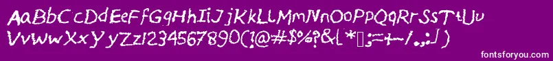 Moody Font – White Fonts on Purple Background