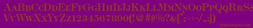 Modern438smcBold Font – Brown Fonts on Purple Background