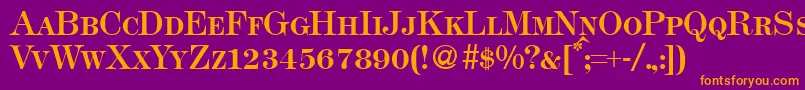 Modern438smcBold Font – Orange Fonts on Purple Background