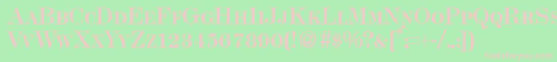 Modern438smcBold Font – Pink Fonts on Green Background