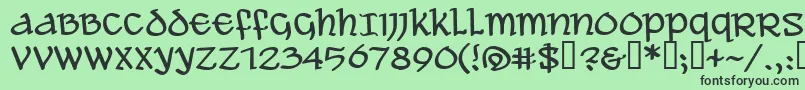 Шрифт Aleawb – чёрные шрифты на зелёном фоне