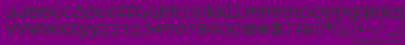 Fonte Aleawb – fontes pretas em um fundo violeta