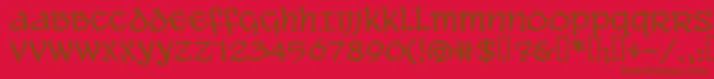 Aleawb-Schriftart – Braune Schriften auf rotem Hintergrund