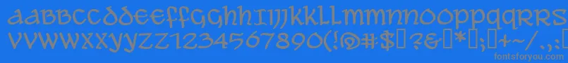 フォントAleawb – 青い背景に灰色の文字