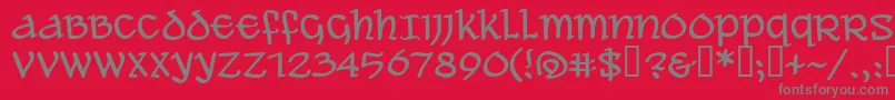 Aleawb Font – Gray Fonts on Red Background