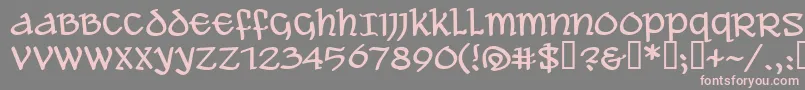 フォントAleawb – 灰色の背景にピンクのフォント