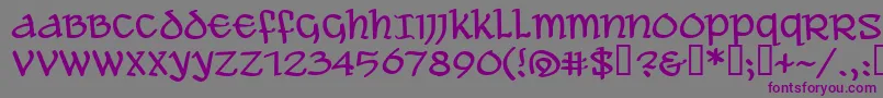 Aleawb-Schriftart – Violette Schriften auf grauem Hintergrund