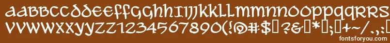 Шрифт Aleawb – белые шрифты на коричневом фоне