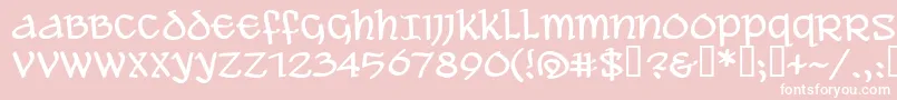Шрифт Aleawb – белые шрифты на розовом фоне