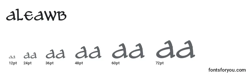 Размеры шрифта Aleawb