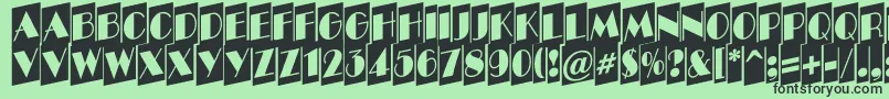 ABenttitulcmupnr Font – Black Fonts on Green Background