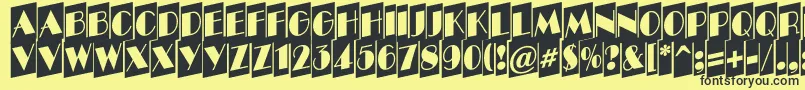 ABenttitulcmupnr Font – Black Fonts on Yellow Background