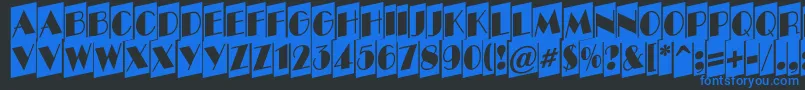 ABenttitulcmupnr Font – Blue Fonts on Black Background