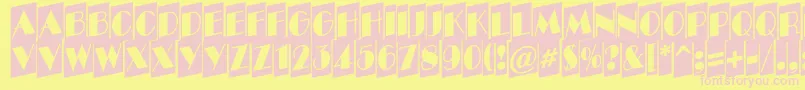 ABenttitulcmupnr Font – Pink Fonts on Yellow Background