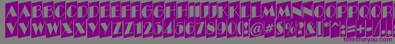 ABenttitulcmupnr Font – Purple Fonts on Gray Background