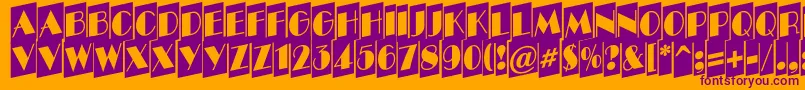 ABenttitulcmupnr Font – Purple Fonts on Orange Background