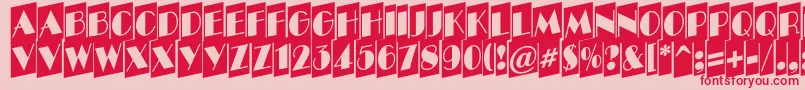 ABenttitulcmupnr Font – Red Fonts on Pink Background