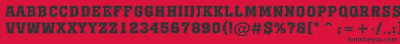 AMonumentotitulgr Font – Black Fonts on Red Background