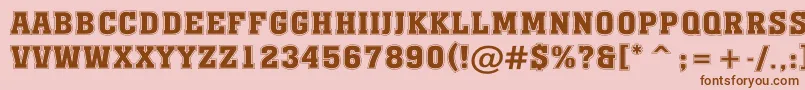 AMonumentotitulgr Font – Brown Fonts on Pink Background