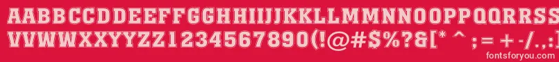 AMonumentotitulgr Font – Pink Fonts on Red Background