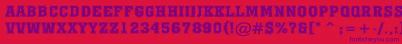 AMonumentotitulgr Font – Purple Fonts on Red Background