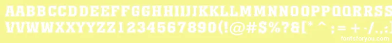 AMonumentotitulgr Font – White Fonts on Yellow Background