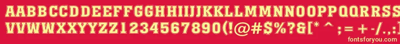 AMonumentotitulgr Font – Yellow Fonts on Red Background