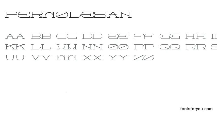 Шрифт Perwolesan – алфавит, цифры, специальные символы