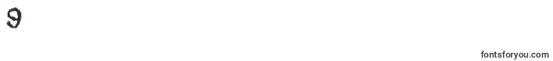 RoySScratchedHandwritting-Schriftart – Schriften für die Ziffer 9