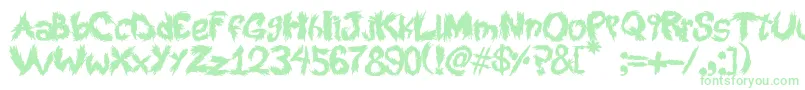 RoySScratchedHandwritting Font – Green Fonts on White Background