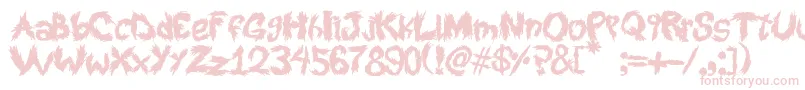 RoySScratchedHandwritting Font – Pink Fonts on White Background