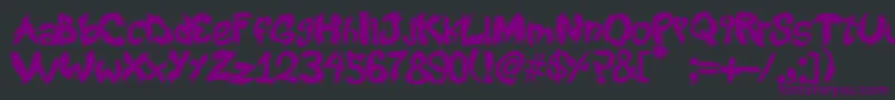 RoySScratchedHandwritting Font – Purple Fonts on Black Background