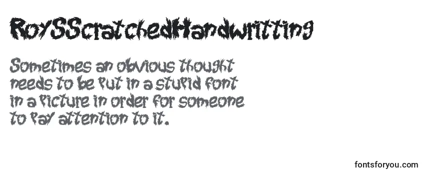 RoySScratchedHandwritting-fontti