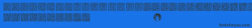 フォントArabesque – 黒い文字の青い背景