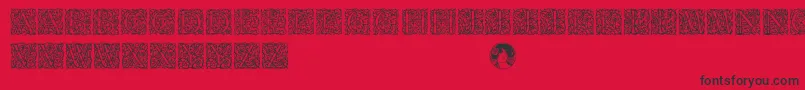 fuente Arabesque – Fuentes Negras Sobre Fondo Rojo