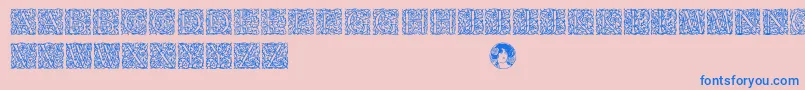 fuente Arabesque – Fuentes Azules Sobre Fondo Rosa