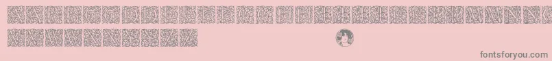 Weitere Informationen zur Arabesque-Schriftart Arabesque-Schriftart – Graue Schriften auf rosa Hintergrund