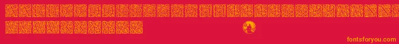 Arabesque Font – Orange Fonts on Red Background