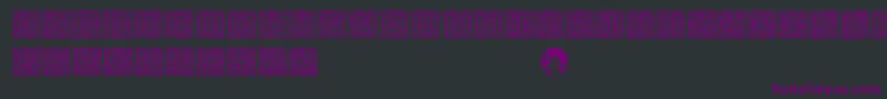 Arabesque-Schriftart – Violette Schriften auf schwarzem Hintergrund
