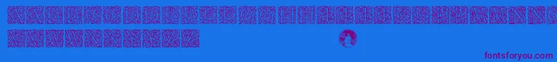 Weitere Informationen zur Arabesque-Schriftart Arabesque-Schriftart – Violette Schriften auf blauem Hintergrund