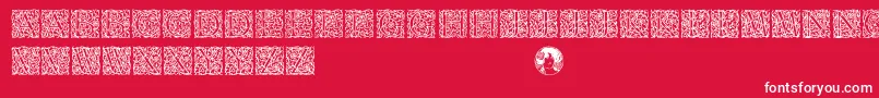 Arabesque Font – White Fonts on Red Background
