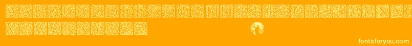 フォントArabesque – オレンジの背景に黄色の文字