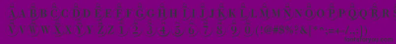 ChristmastreeRegular Font – Black Fonts on Purple Background