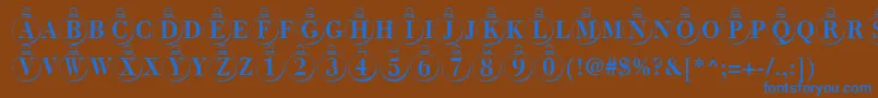 ChristmastreeRegular Font – Blue Fonts on Brown Background