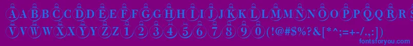 ChristmastreeRegular Font – Blue Fonts on Purple Background