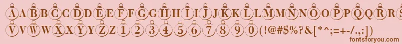 ChristmastreeRegular Font – Brown Fonts on Pink Background