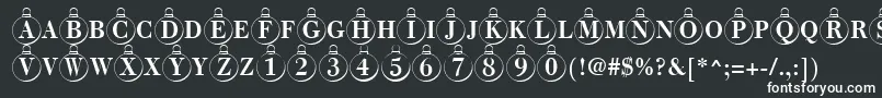 Шрифт ChristmastreeRegular – белые шрифты на чёрном фоне