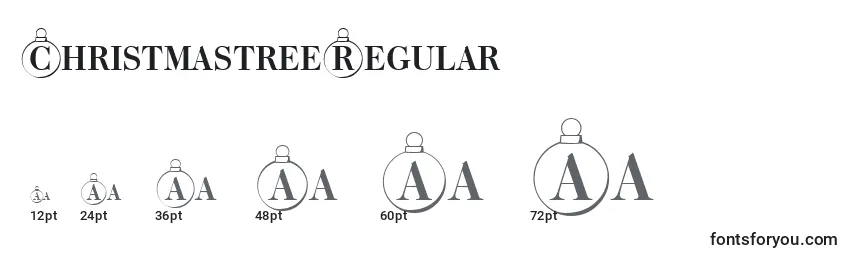 ChristmastreeRegular Font Sizes